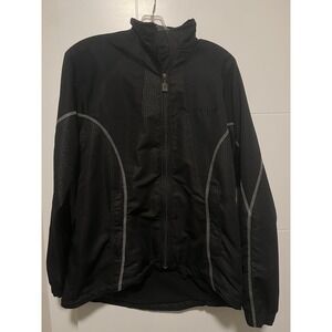 Sportful Women's Cycling XC Ski Windproof Jacket Reflective Large 44 Black